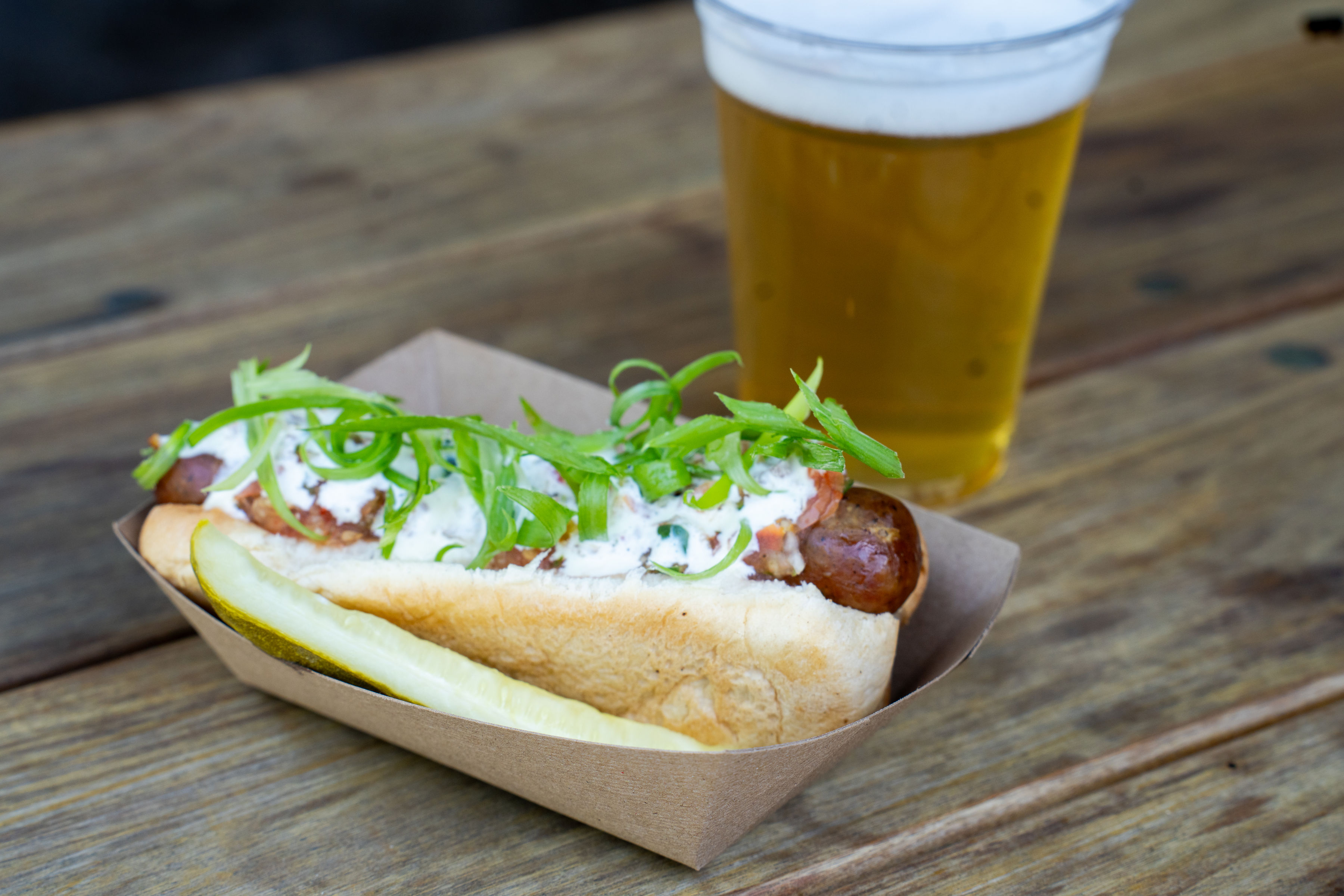 Classic Chicago-style hot dog